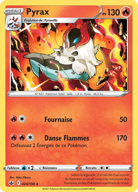 Carte Pokémon Pyrax 024/198 CRE Règne de Glace EB06 Neuf FR LorenZone