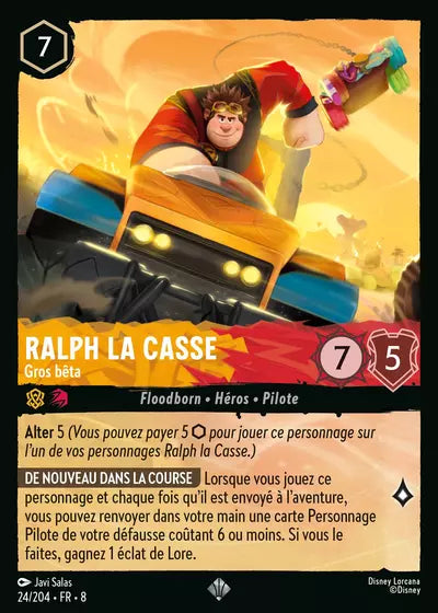 Carte Lorcana - Disney Ralph la casse, Gros bêta 024/204 Super Rare Javi Salas Chapitre 08 Le Règne de Jafar ROJ Neuf FR LorenZone