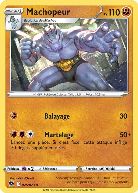Carte Pokémon Machopeur 025/073 SWSH35 Voltage Eclatant EB3_5 Neuf FR LorenZone