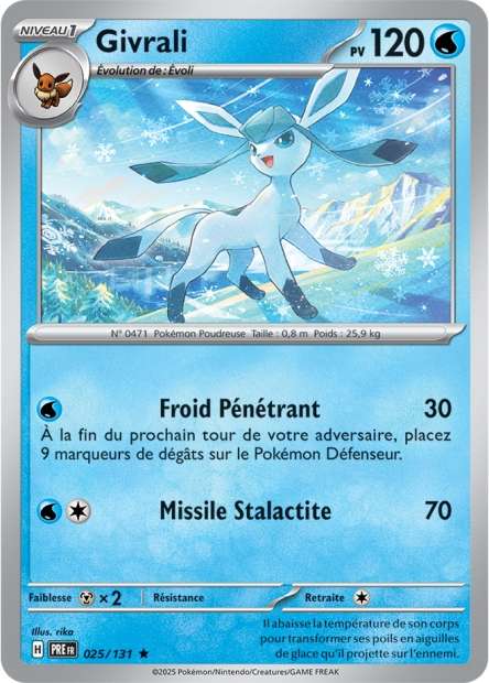 Carte Pokémon Givrali 025/131 Evolutions Prismatiques PRE EV8_5 Neuf FR LorenZone