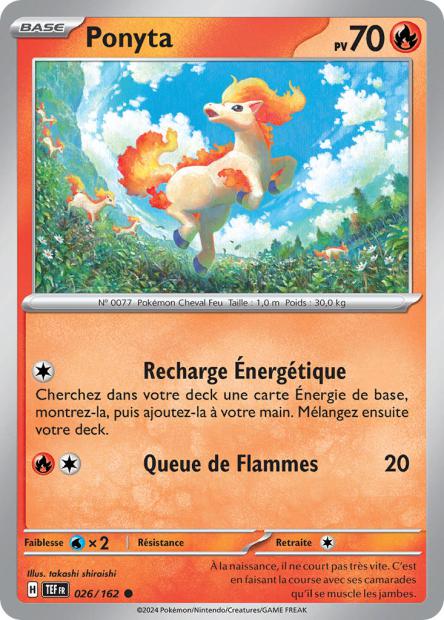Carte Pokémon Ponyta 026/162 TEF Forces Temporelles EV05 Neuf FR LorenZone