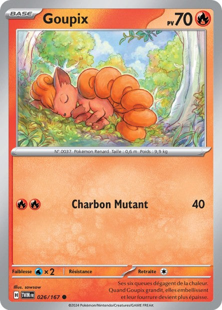 Carte Pokémon Goupix 026/167 TWM Mascarade Crépusculaire EV06 Neuf FR LorenZone