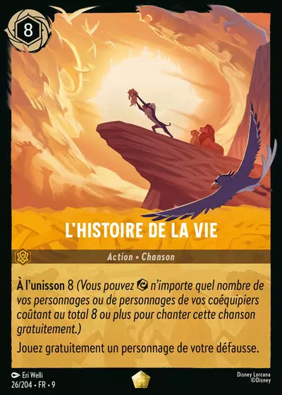 Carte Lorcana - Disney L'histoire de la vie 026/204 Chapitre 09 Fabuleux FAB Neuf FR LorenZone