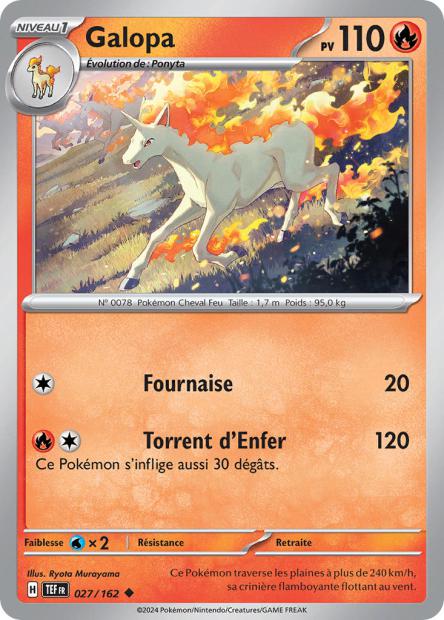 Carte Pokémon Galopa 027/162 TEF Forces Temporelles EV05 Neuf FR LorenZone