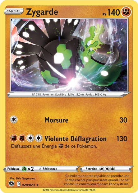 Carte Pokémon Zygarde 028/073 SWSH35 Voltage Eclatant EB3_5 Neuf FR LorenZone