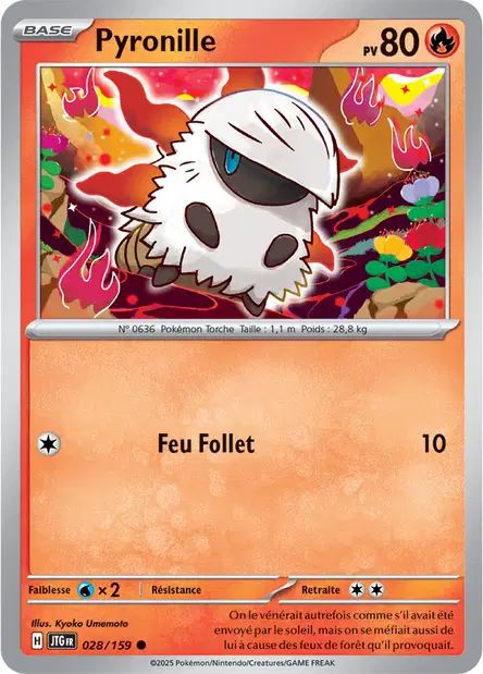 Carte Pokémon Pyronille 028/159 JTG Aventures Ensemble EV09 Neuf FR LorenZone