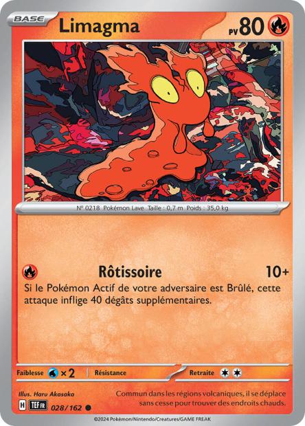 Carte Pokémon Limagma 028/162 TEF Forces Temporelles EV05 Neuf FR LorenZone
