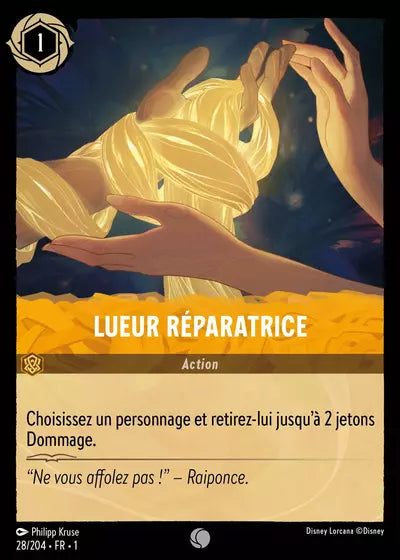 Carte Lorcana - Disney Lueur Réparatrice 028/204 Chapitre 01 Premier Chapitre FC Neuf FR LorenZone