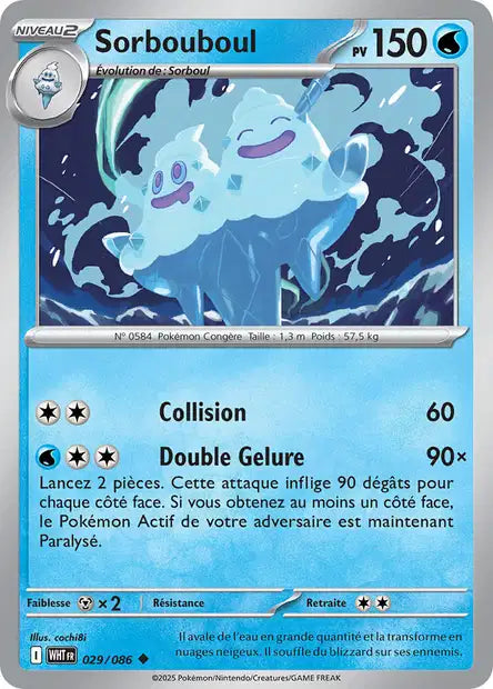 Carte Pokémon Sorbouboul 029/086 WHT Flamme Blanche EV10_5 Neuf FR LorenZone