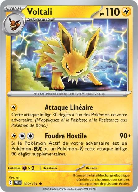 Carte Pokémon Voltali 029/131 Evolutions Prismatiques PRE EV8_5 Neuf FR LorenZone