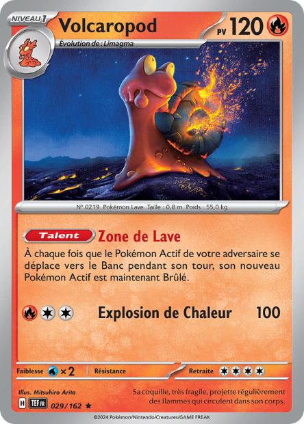 Carte Pokémon Volcaropod 029/162 TEF Forces Temporelles EV05 Neuf FR LorenZone