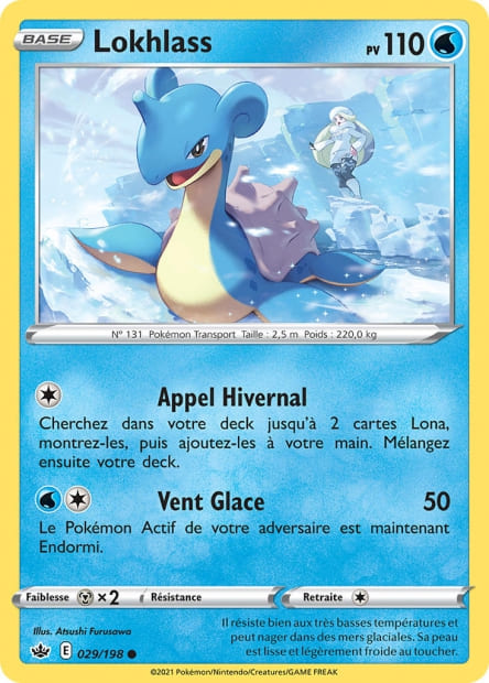 Carte Pokémon Lokhlass 029/198 CRE Règne de Glace EB06 Neuf FR LorenZone