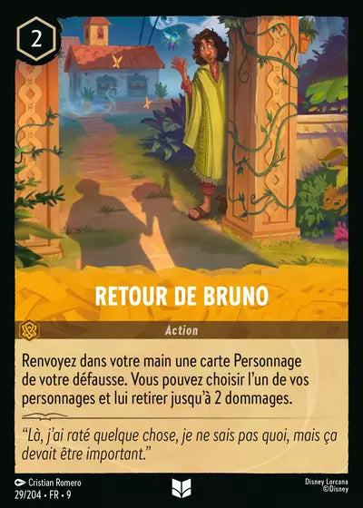 Carte Lorcana - Disney Retour de Bruno 029/204 Chapitre 09 Fabuleux FAB Neuf FR LorenZone