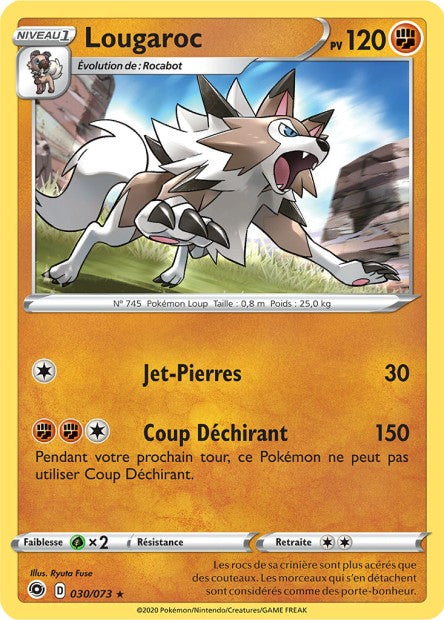 Carte Pokémon Lougaroc 030/073 SWSH35 Voltage Eclatant EB3_5 Neuf FR LorenZone