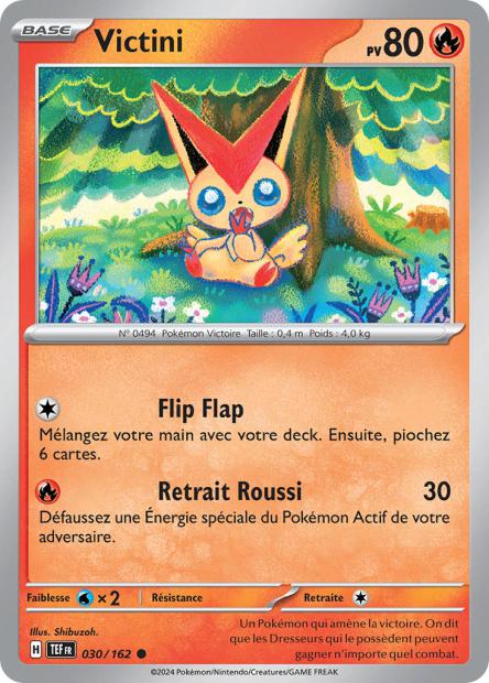 Carte Pokémon Victini 030/162 TEF Forces Temporelles EV05 Neuf FR LorenZone