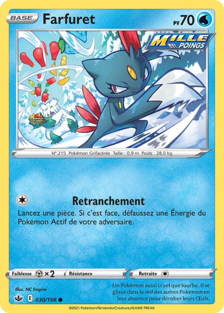 Carte Pokémon Farfuret 030/198 CRE Règne de Glace EB06 Neuf FR LorenZone