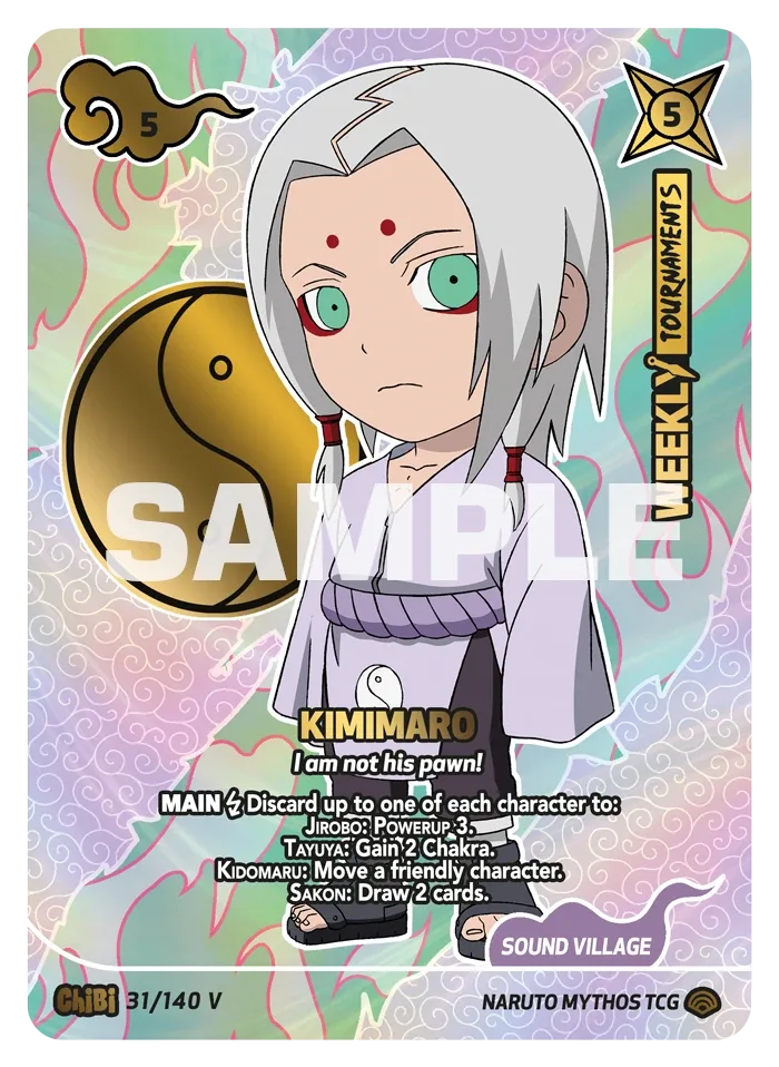 Carte Naruto Mythos Kimimaro "I am not his pawn" 031/140 Chibi Chibi Shinobi Shiren 2ème Chapitre Neuf EN LorenZone