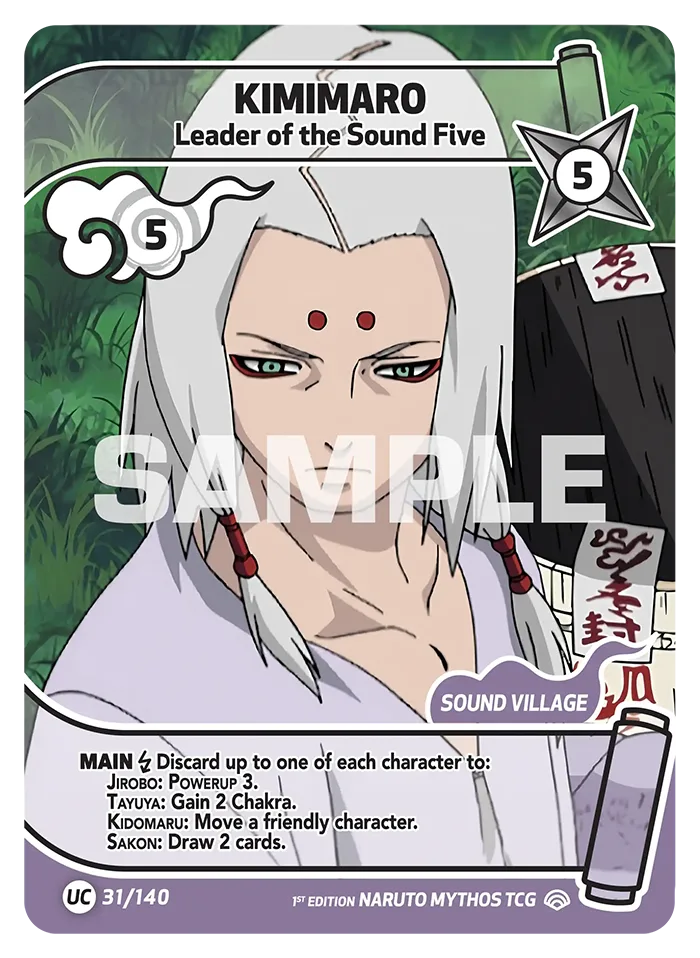 Carte Naruto Mythos Kimimaro "I am not his pawn" 031/140 Uncommon Full Art Shinobi Shiren 2ème Chapitre Neuf EN LorenZone
