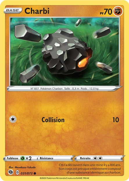 Carte Pokémon Charbi  031/073 SWSH35 Voltage Eclatant EB3_5 Neuf FR LorenZone