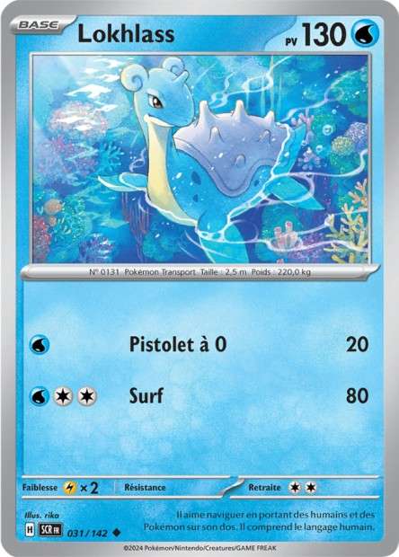 Carte Pokémon Lokhlass 031/142 SCR Couronne Stellaire EV07 Neuf FR LorenZone