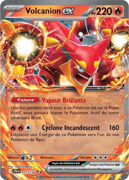 Carte Pokémon Volcanion EX 031/159 JTG Aventures Ensemble EV09 Neuf FR LorenZone