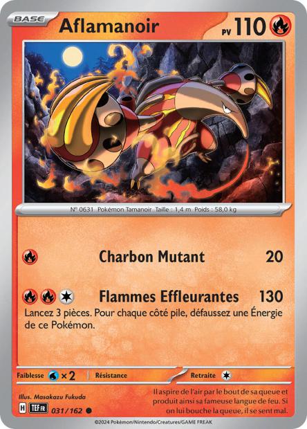Carte Pokémon Aflamanoir 031/162 TEF Forces Temporelles EV05 Neuf FR LorenZone
