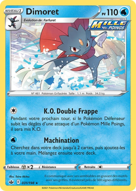 Carte Pokémon Dimoret 031/198 CRE Règne de Glace EB06 Neuf FR LorenZone