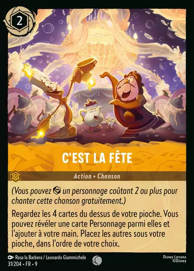 Carte Lorcana - Disney C'est la Fête 031/204 Chapitre 09 Fabuleux FAB Neuf FR LorenZone