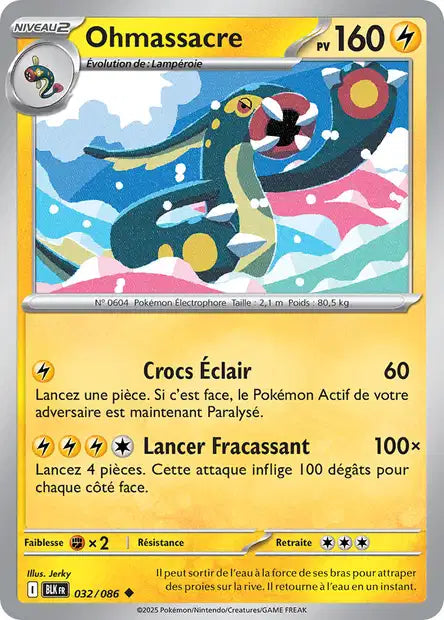 Carte Pokémon Ohmassacre 032/086 BLK Foudre Noire EV10_5 Neuf FR LorenZone