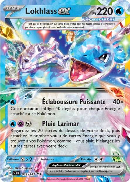 Carte Pokémon Lokhlass EX 032/142 SCR Couronne Stellaire EV07 Neuf FR LorenZone