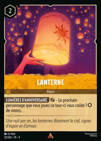 Carte Lorcana - Disney Lanterne 032/204 Chapitre 09 Fabuleux FAB Neuf FR LorenZone