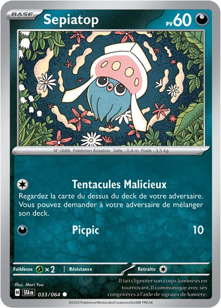 Carte Pokémon Sepiatop 033/064 Fable Nébuleuse SFA EV6_5 Neuf FR LorenZone
