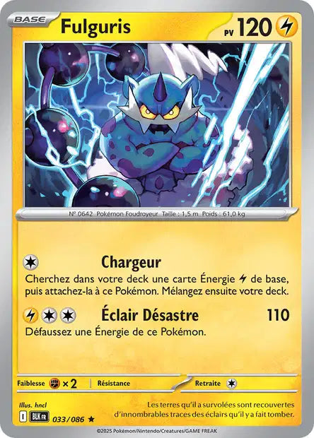 Carte Pokémon Fulguris 033/086 BLK Foudre Noire EV10_5 Neuf FR LorenZone