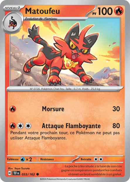 Carte Pokémon Matoufeu 033/162 TEF Forces Temporelles EV05 Neuf FR LorenZone