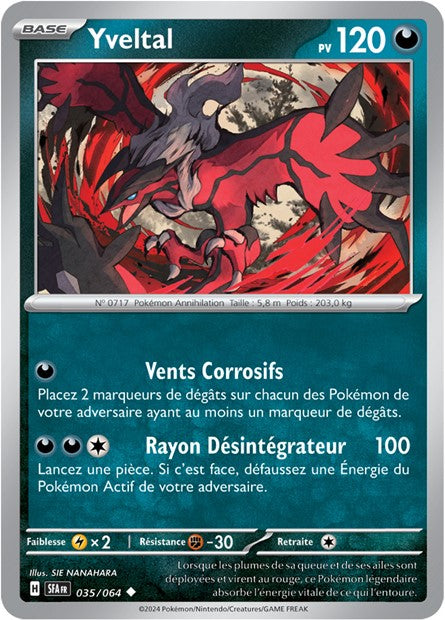 Carte Pokémon Yveltal 035/064 Fable Nébuleuse SFA EV6_5 Neuf FR LorenZone