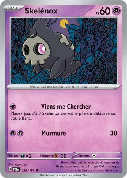 Carte Pokémon Skelénox 035/131 Evolutions Prismatiques PRE EV8_5 Neuf FR LorenZone