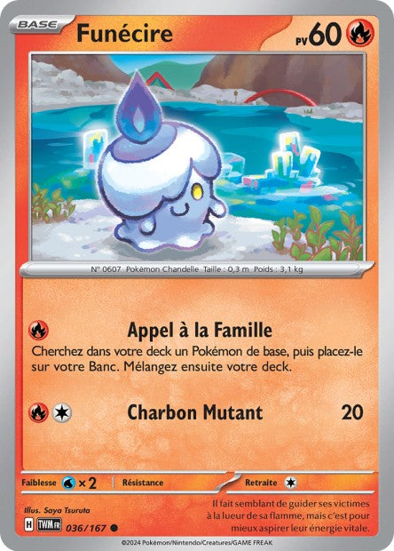Carte Pokémon Funécire 036/167 TWM Mascarade Crépusculaire EV06 Neuf FR LorenZone