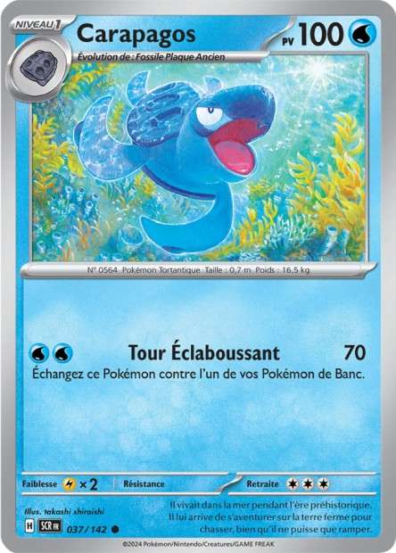 Carte Pokémon Carapagos 037/142 SCR Couronne Stellaire EV07 Neuf FR LorenZone