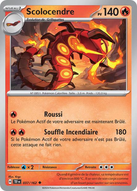 Carte Pokémon Scolocendre 037/162 TEF Forces Temporelles EV05 Neuf FR LorenZone
