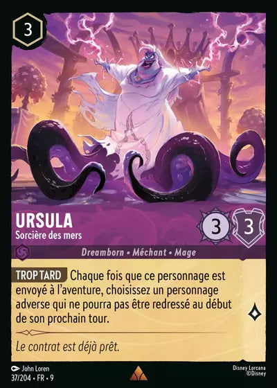 Carte Lorcana - Disney Ursula, Sorcière des mers 037/204 Chapitre 09 Fabuleux FAB Neuf FR LorenZone