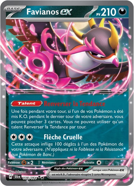 Carte Pokémon Favianos EX 038/064 Fable Nébuleuse SFA EV6_5 Neuf FR LorenZone