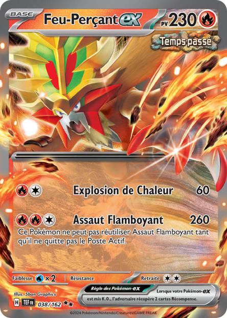 Carte Pokémon Feu-Perçant EX 038/162 TEF Forces Temporelles EV05 Neuf FR LorenZone