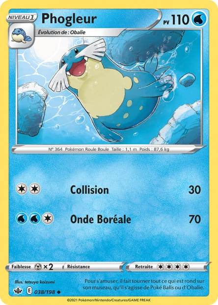 Carte Pokémon Phogleur 038/198 CRE Règne de Glace EB06 Neuf FR LorenZone