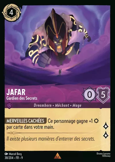 Carte Lorcana - Disney Jafar, Gardien des Secrets 038/204 Chapitre 09 Fabuleux FAB Neuf FR LorenZone