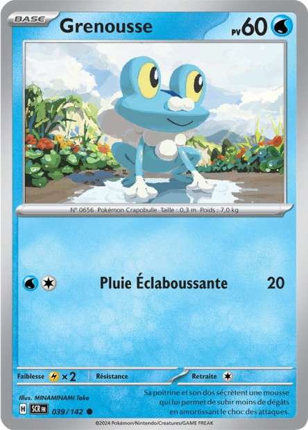 Carte Pokémon Grenousse 039/142 SCR Couronne Stellaire EV07 Neuf FR LorenZone
