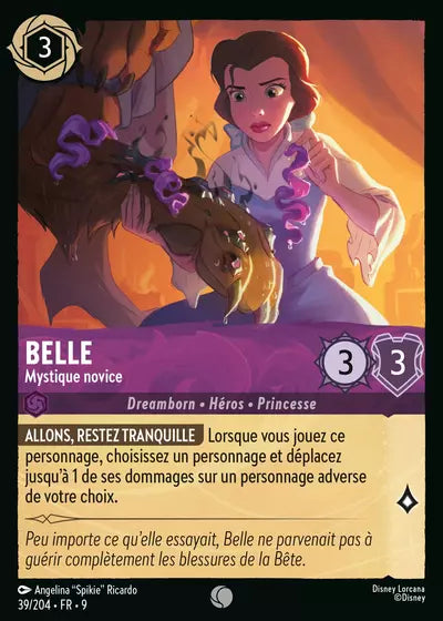 Carte Lorcana - Disney Belle, Mystique novice 039/204 Chapitre 09 Fabuleux FAB Neuf FR LorenZone