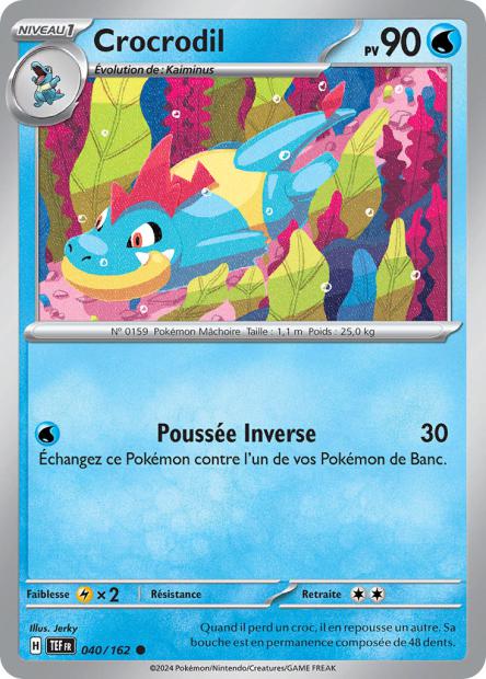 Carte Pokémon Crocrodil 040/162 TEF Forces Temporelles EV05 Neuf FR LorenZone