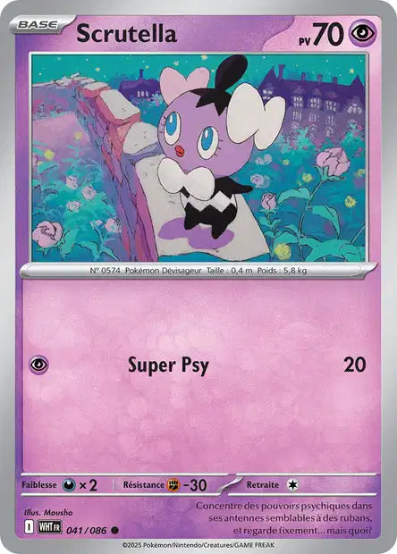 Carte Pokémon Scrutella 041/086 WHT Flamme Blanche EV10_5 Neuf FR LorenZone