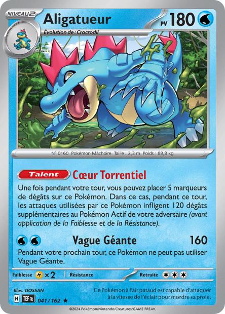 Carte Pokémon Aligatueur 041/162 TEF Forces Temporelles EV05 Neuf FR LorenZone