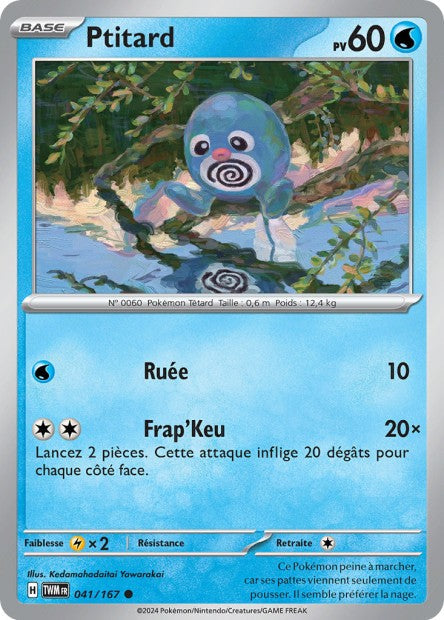 Carte Pokémon Ptitard 041/167 TWM Mascarade Crépusculaire EV06 Neuf FR LorenZone